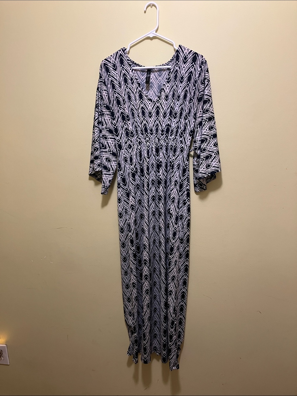 Sociology Black and White Patterned Maxi Dress